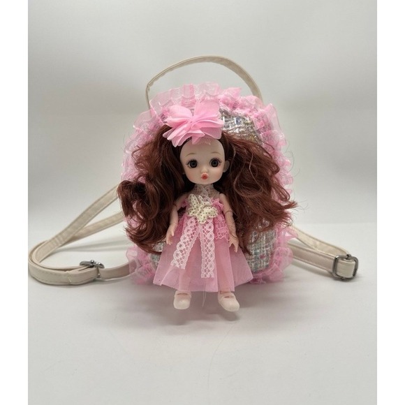 Handbags - Articulated Doll Woven Mini Backpack Purse